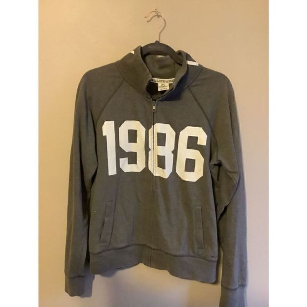 Victoria Secret Full Zip Hooded Sweatshirt (SZ Med)